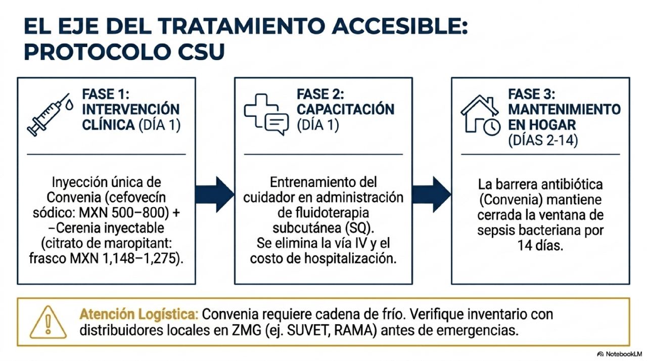 Protocolo CSU: Fase 1 Intervención Clínica, Fase 2 Capacitación, Fase 3 Mantenimiento en Hogar